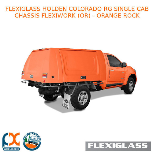 FLEXIGLASS HOLDEN COLORADO RG SINGLE CAB CHASSIS FLEXIWORK FRONT, REAR & SIDE WINDOWS (OR) - ORANGE ROCK