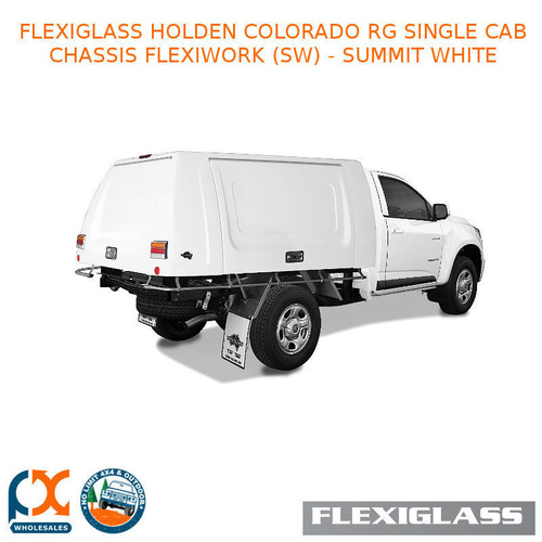 FLEXIGLASS HOLDEN COLORADO RG SINGLE CAB CHASSIS FLEXIWORK FRONT, REAR & SIDE WINDOWS (SW) - SUMMIT WHITE