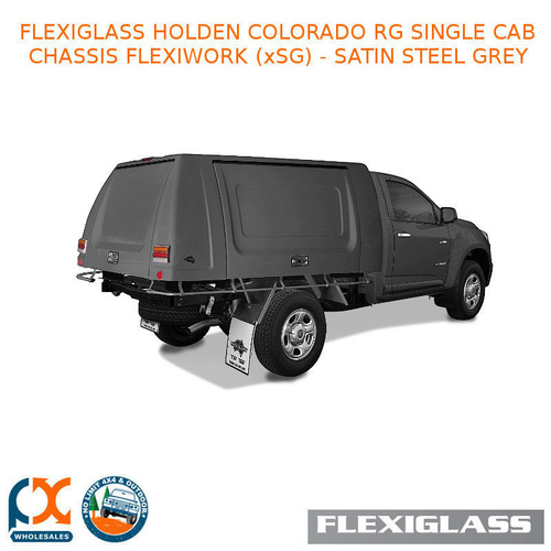 FLEXIGLASS HOLDEN COLORADO RG SINGLE CAB CHASSIS FLEXIWORK FRONT, REAR & SIDE WINDOWS (XSG) - SATIN STEEL GREY