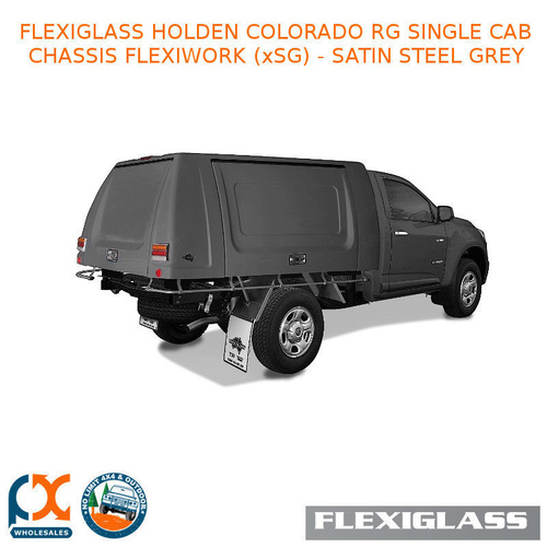 FLEXIGLASS HOLDEN COLORADO RG SINGLE CAB CHASSIS FLEXIWORK FRONT & REAR WINDOWS (XSG) - SATIN STEEL GREY