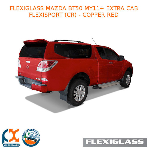 FLEXIGLASS MAZDA BT50 MY11+ EXTRA CAB FLEXISPORT LIFT UP WINDOORS X 2 (CR) - COPPER RED