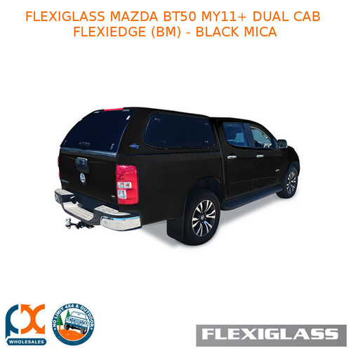 FLEXIGLASS MAZDA BT50 MY11+ DUAL CAB FLEXIEDGE LIFT UP WINDOOR X 2 (BM) - BLACK MICA