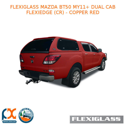 FLEXIGLASS MAZDA BT50 MY11+ DUAL CAB FLEXIEDGE LIFT UP WINDOOR X 2 (CR) - COPPER RED