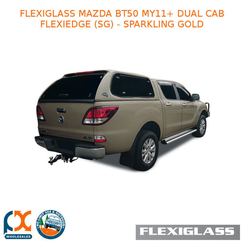 FLEXIGLASS MAZDA BT50 MY11+ DUAL CAB FLEXIEDGE LIFT UP WINDOOR X 2 (SG) - SPARKLING GOLD