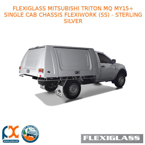 FLEXIGLASS MITSUBISHI TRITON MQ MY15+ SINGLE CAB CHASSIS FLEXIWORK FRONT, REAR & SIDE WINDOWS (SS) - STERLING SILVER