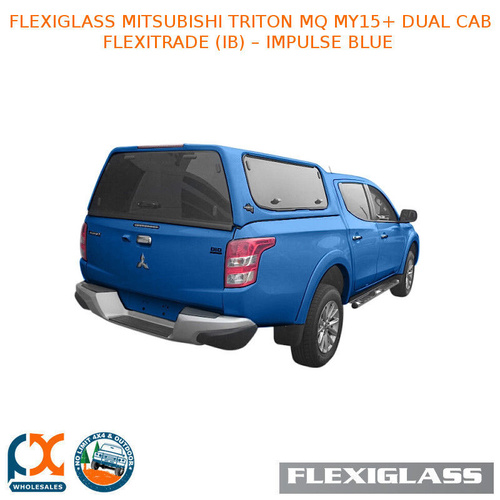 FLEXIGLASS MITSUBISHI TRITON MQ MY15+ DUAL CAB FLEXITRADE LIFT UP WINDOOR X 2 (IB) – IMPULSE BLUE 