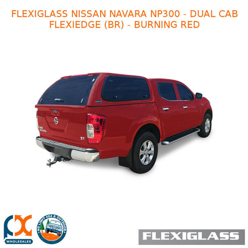 FLEXIGLASS NISSAN NAVARA NP300 - DUAL CAB FLEXIEDGE LIFT UP WINDOOR X 2( BR) - BURNING RED