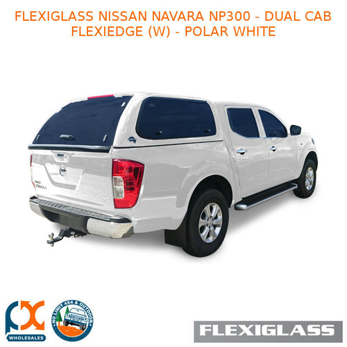 FLEXIGLASS NISSAN NAVARA NP300 – DUAL CAB FLEXIEDGE LIFT UP WINDOOR X 2 (W) - POLAR WHITE