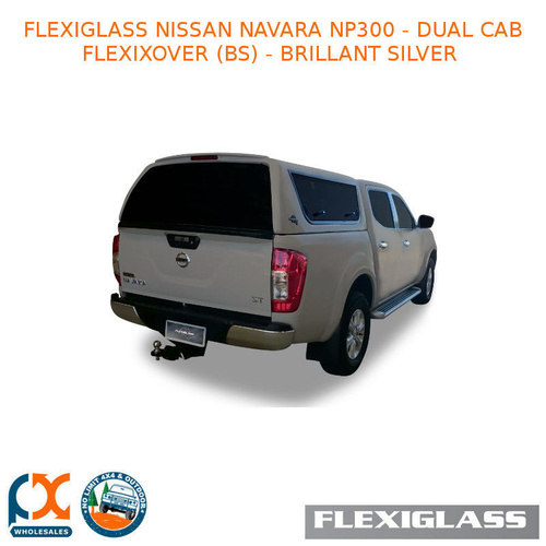 FLEXIGLASS NISSAN NAVARA NP300 - DUAL CAB FLEXIXOVER LIFT UP WINDOOR X 2 (BS) - BRILLANT SILVER 