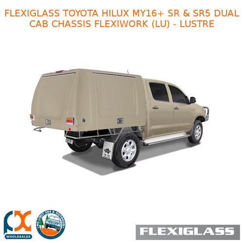 FLEXIGLASS TOYOTA HILUX MY16+ SR & SR5 DUAL CAB CHASSIS FLEXIWORK FRONT, REAR & SIDE WINDOWS (LU) - LUSTRE