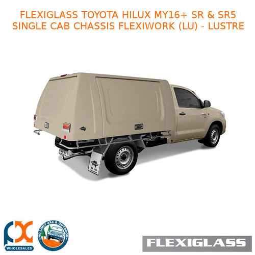 FLEXIGLASS TOYOTA HILUX MY16+ SR & SR5 SINGLE CAB CHASSIS FLEXIWORK FRONT & REAR WINDOWS (LU) - LUSTRE