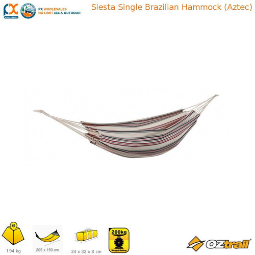 Siesta Single Brazilian Hammock (Aztec)
