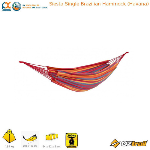 Siesta Single Brazilian Hammock (Havana)