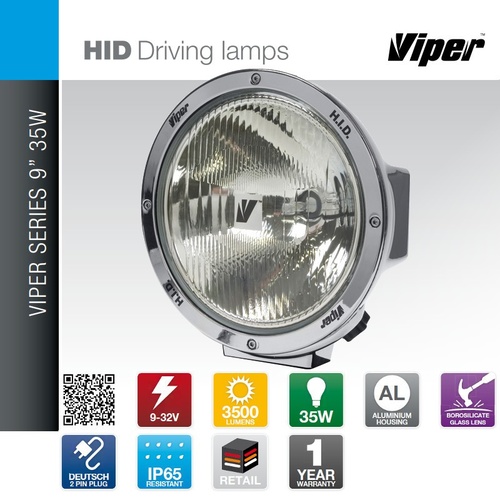 ROADVISION 9" HID 35W SPREAD BEAM ROUND DRIVING LAMP 9-32V