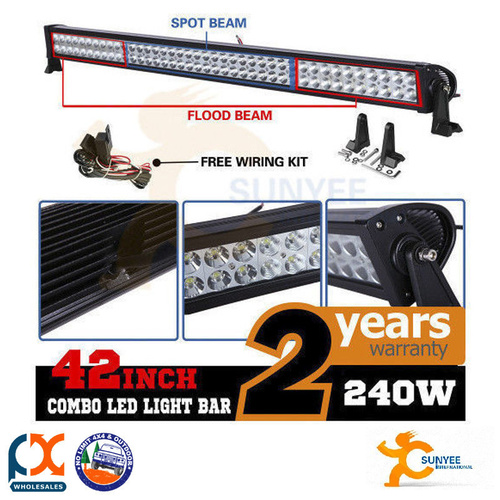 SUNYEE 240W LED LIGHT BAR FLOOD SPOT OFFROAD WORK LAMP 4x4 4WD BOAT 