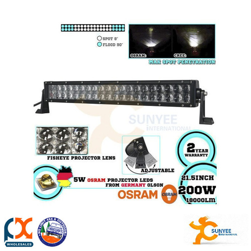 SUNYEE OSRAM 200W LED LIGHT BAR SPOT FLOOD BEAM OFFROAD DRIVING LAMP