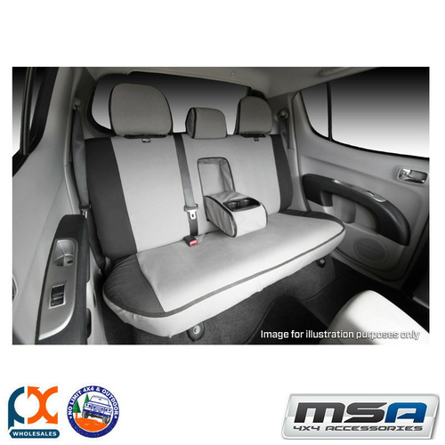 MSA SEAT COVERS FITS MITSUBISHI TRITON REAR FULL WIDTH BENCH WITH ARMREST COVER