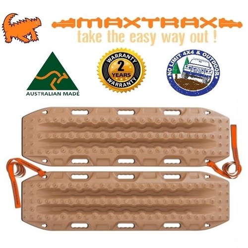 MAXTRAX 4WD RECOVERY TRACKS SAND MUD SNOW DESERT TAN 4X4 EXTRACTION TRED