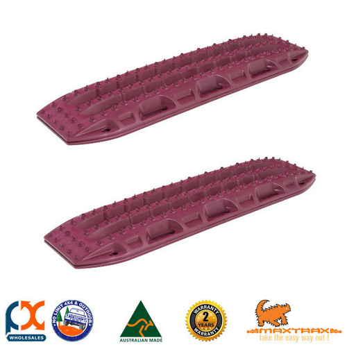 MAXTRAX 4WD RECOVERY TRACKS SAND MUD SNOW MAROON MAX TRAX 4X4 EXTRACTION TRED