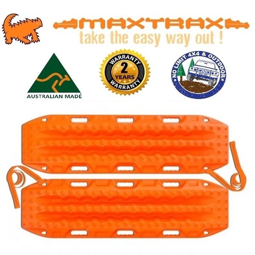 MAXTRAX 4WD RECOVERY TRACKS SAND MUD SNOW SAFETY ORANGE 4X4 EXTRACTION TRED