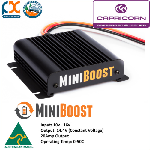 MINI BOOST DC TO DC 20AMP CHARGER AGM GEL CALCIUM WET AUSTRALIAN MADE! BMPRO