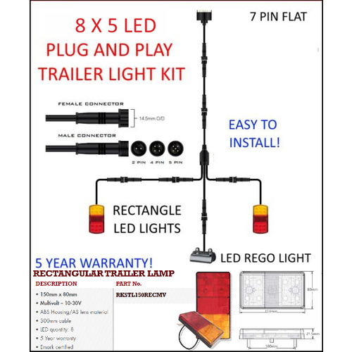 Led Trailer Lights Wiring : Universal Waterproof 24v 12v Led Square
