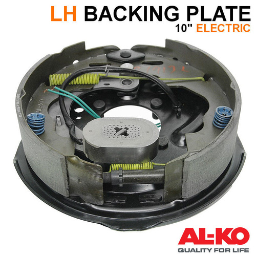 ALKO 10" LH ELECTRIC TRAILER BACKING PLATE LEFT HAND WITH BRAKE LEVER 361101
