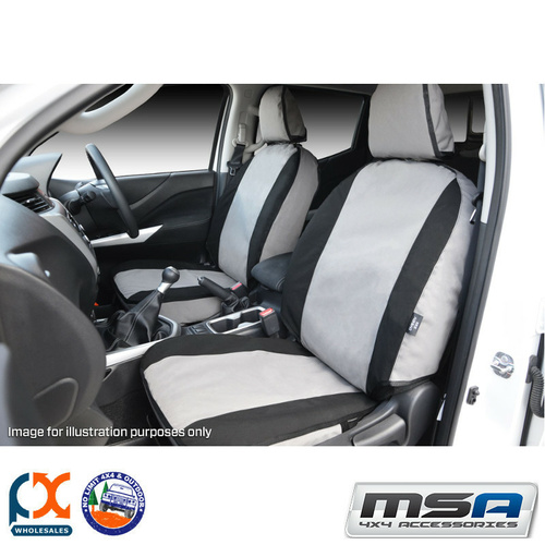 MSA SEAT COVERS FITS NISSAN NAVARA D40 FRONT TWIN BUCKETS(DRIVER ONLY ELECTRICS)