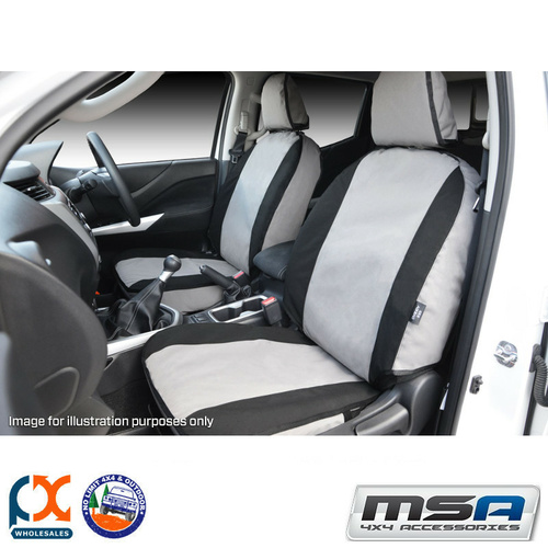 MSA SEAT COVERS FITS MITSUBISHI PAJERO COMPLETE FRONT & 2ND ROW SET - PP123CO