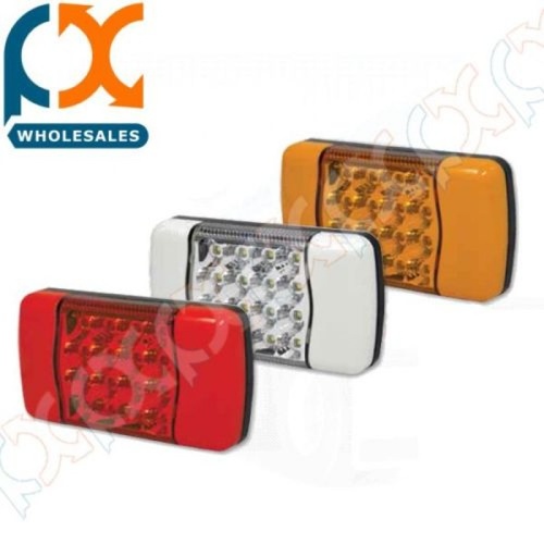 2 X WHITEVISION LED REAR TAIL LIGHT KIT TRUCK 4X4 4WD BUS TRAILER HELLA 