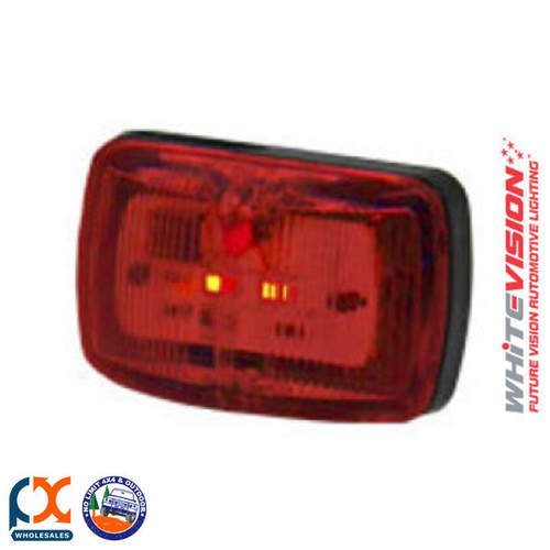 2 X WHITEVISION LED RED SIDE MARKER LIGHT RM62RLED CARAVAN TRAILER