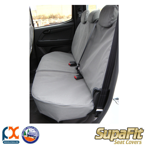 SUPAFIT CANVAS/DENIM DRIVER & PASSENGER SEAT COVER FITS ISUZU D-MAX SX DUAL CAB