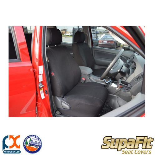 SUPAFIT CANVAS/DENIM DRIVER&PASSENGER SEAT COVERS FITS TOYOTA HILUX SR EXTRA CAB