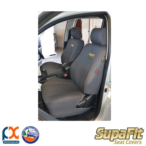 SUPAFIT CANVAS/DENIM DRIVER & PASSENGER SEAT COVERS FITS TOYOTA HILUX SR5 EC