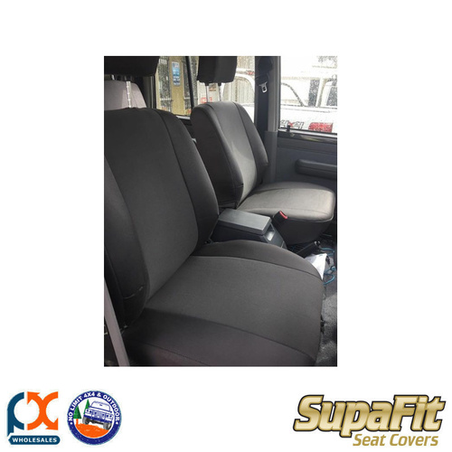 SUPAFIT CANVAS/DENIM DRIVER & PASSENGER SEAT COVER FITS TOYOTA LC SINGLE CAB