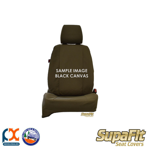 SUPAFIT CANVAS/DENIM DRIVER&PASSENGER SEAT COVER FITS MITSUBISHI TRITON DUAL CAB