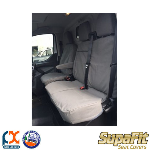 SUPAFIT CANVAS/DENIM DRIVER&PASSENGER WITH INNER ARMREST SEAT COVER FITS FORD