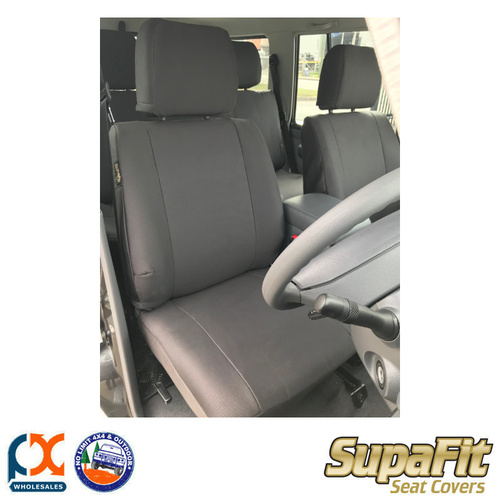 SUPAFIT CANVAS/DENIM FRONT & REAR SEAT COVERS FITS TOYOTA LANDCRUISER