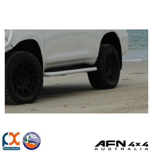 AFN FITS TOYOTA PRADO 150 SERIES 2017 ONWARDS SIDE STEPS WITH CHECKERED PLATE