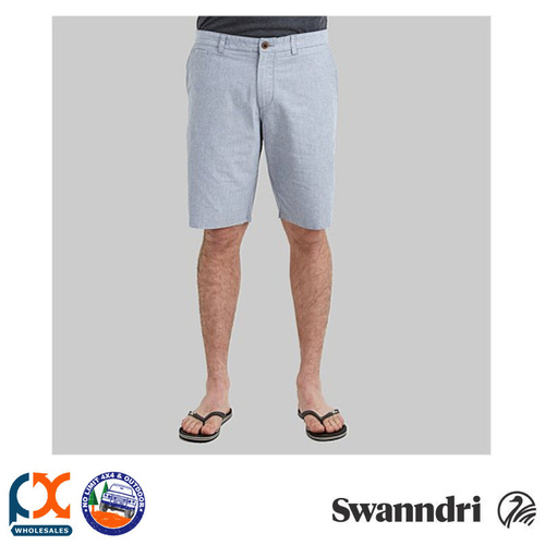 SWANNDRI MEN'S NEWCASTLE COTTON SHORTS [Colour: Chambray] [Size: 82]