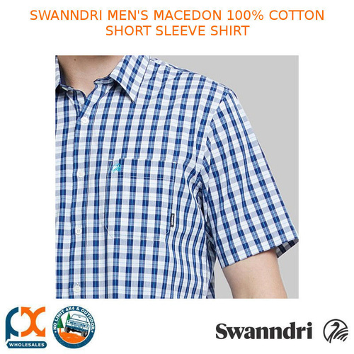 SWANNDRI MEN'S MACEDON 100% COTTON SHORT SLEEVE SHIRT