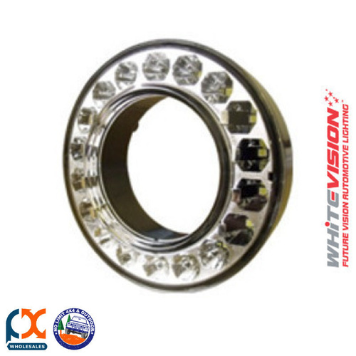 ST105T1-2-2-AA 95mm Round Clear with Black Bezel 12V 0.5M - Box