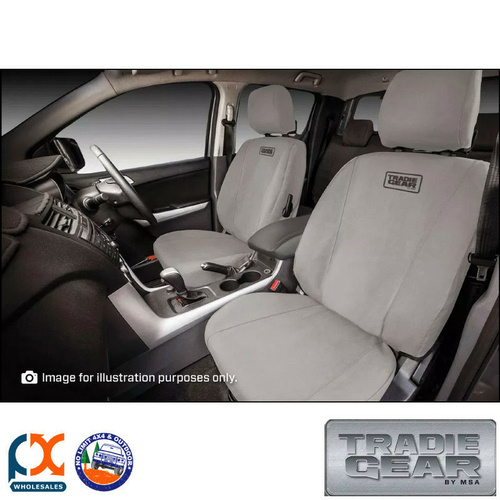 TRADIE GEAR SEAT COVERS FITS VOLKSWAGEN AMAROK FRONT TWIN BUCKETS WITH LUMBAR