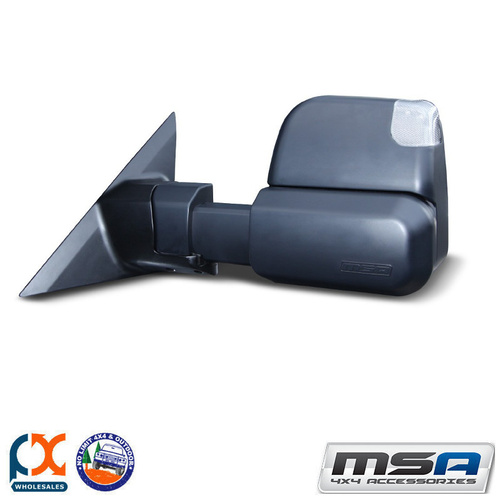 MSA 4X4 TOWING MIRROR (BLACK ELECTRIC INDICATORS) FITS FORD EVEREST 2015-CURRENT
