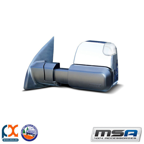 MSA 4X4 TOWING MIRROR FITS FORD EVEREST (CHROME ELECTRIC INDICATORS HEATED) 15-C
