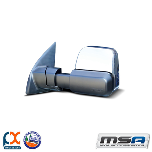 MSA 4X4 TOWING MIRROR (CHROME HEATED ELECTRIC) FITS FORD RANGER 2012-CURRENT