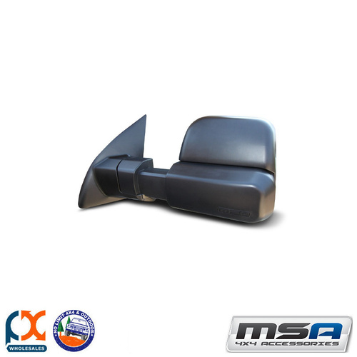 MSA 4X4 TOWING MIRROR (BLACK ELECTRIC) FITS TOYOTA HILUX 2015-CURRENT