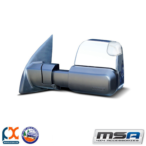 MSA 4X4 TOWING MIRROR (CHROME ELECTRIC INDICATORS) FITS TOYOTA HILUX 15-CURRENT