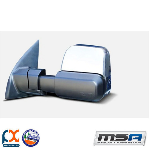 MSA 4X4 TOWING MIRRORS (CHROME MANUAL)FITS ISUZU DMAX 2012-CURRENT