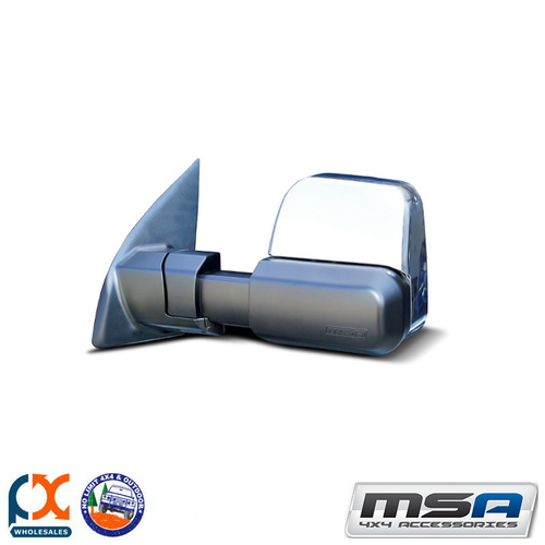 MSA 4X4 TOWING MIRROR (CHROME ELECTRIC) FITS HOLDEN COLORADO 2012-CURRENT